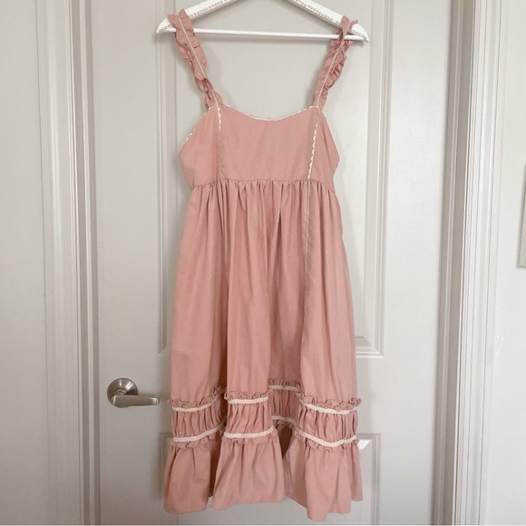 Pink Sweet Lolita JSK Dress Set Empire Waist - Picture 4 of 14